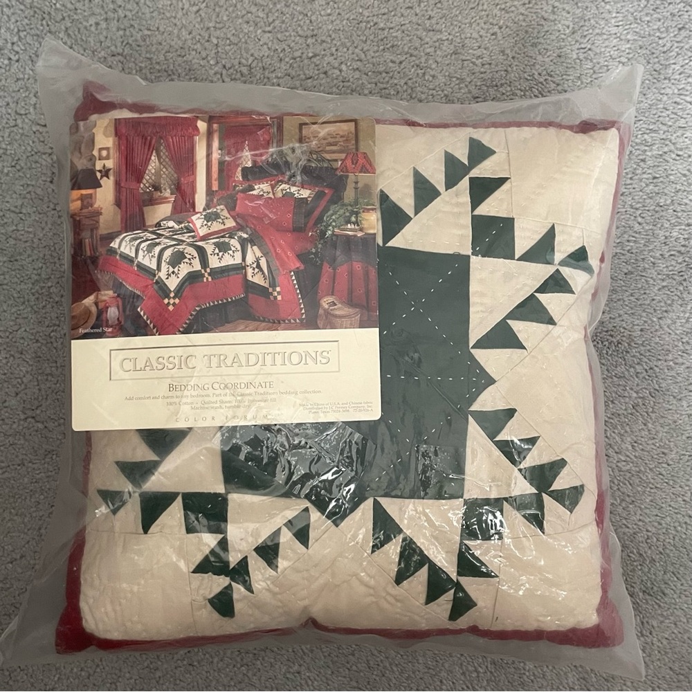 Classic Traditions 14” square Decor Pillow FEATHERED STAR